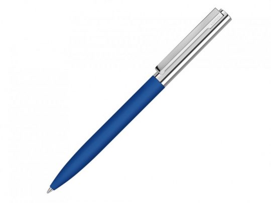Ручка металлическая шариковая Bright GUM soft-touch с зеркальной гравировкой, средне-синий, арт. 023059703