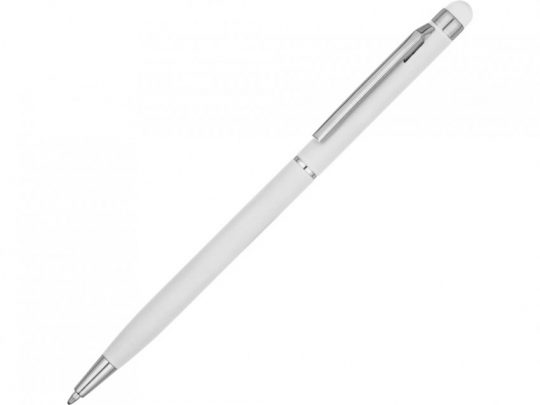 Ручка-стилус шариковая Jucy Soft с покрытием soft touch, белый, арт. 023040403