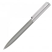 Ручка металлическая шариковая Bright GUM soft-touch с зеркальной гравировкой, серый, арт. 023060303