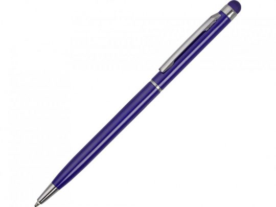 Ручка-стилус металлическая шариковая Jucy, темно-синий, арт. 023040303