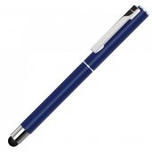 Ручка металлическая стилус-роллер STRAIGHT SI R TOUCH, темно-синий, арт. 023057803