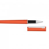 Ручка металлическая роллер Brush R GUM soft-touch с зеркальной гравировкой, оранжевый, арт. 023062503