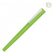Ручка металлическая роллер Brush R GUM soft-touch с зеркальной гравировкой, зеленое яблоко, арт. 023061803