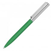 Ручка металлическая шариковая Bright GUM soft-touch с зеркальной гравировкой, зеленый, арт. 023060103