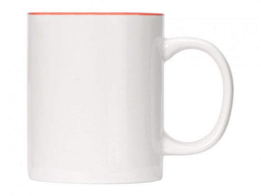 Кружка Sublime Color XL для сублимации 440мл, белый/оранжевый, арт. 023190203
