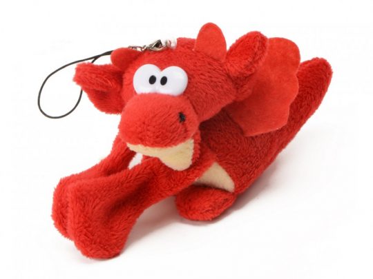 Мягкая игрушка- брелок Дракон, красный, арт. 023036103