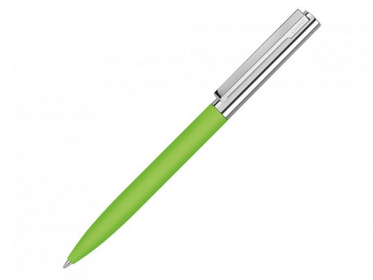 Ручка металлическая шариковая Bright GUM soft-touch с зеркальной гравировкой, зеленое яблоко, арт. 023060003