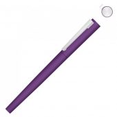 Ручка металлическая роллер Brush R GUM soft-touch с зеркальной гравировкой, фиолетовый, арт. 023062303