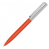 Ручка металлическая шариковая Bright GUM soft-touch с зеркальной гравировкой, оранжевый, арт. 023060703