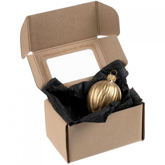 Елочная игрушка «Орешек» в коробке, античное золото