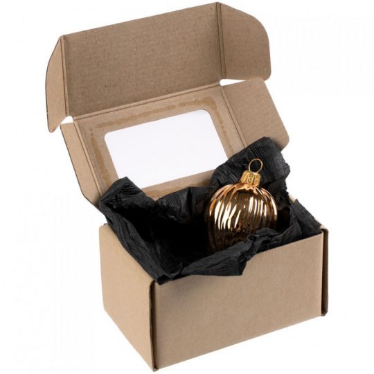 Елочная игрушка «Орешек» в коробке, золотистый