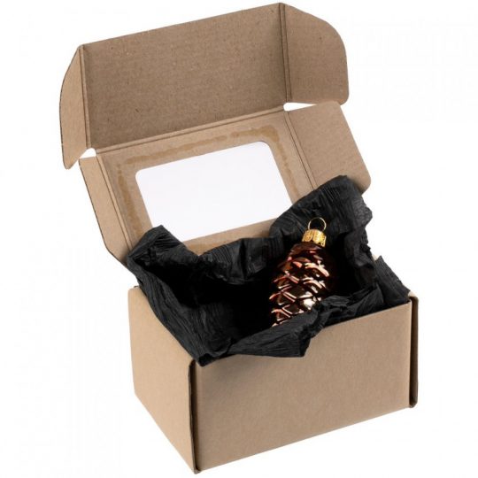 Елочная игрушка «Шишка» в коробке, коричневая