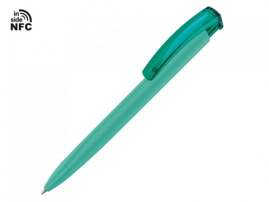 Ручка пластиковая шариковая трехгранная Trinity K transparent Gum soft-touch с чипом передачи информации NFC, арт. 023615703