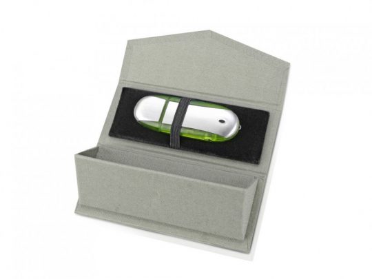 Подарочная коробка для флеш-карт треугольная, серый, арт. 023616403
