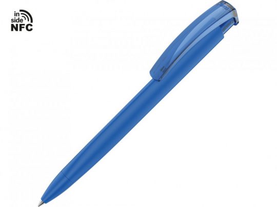 Ручка пластиковая шариковая трехгранная Trinity K transparent Gum soft-touch с чипом передачи информации NFC, арт. 023614903