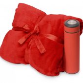 Подарочный набор с пледом, термосом Cozy hygge, красный, арт. 023587903