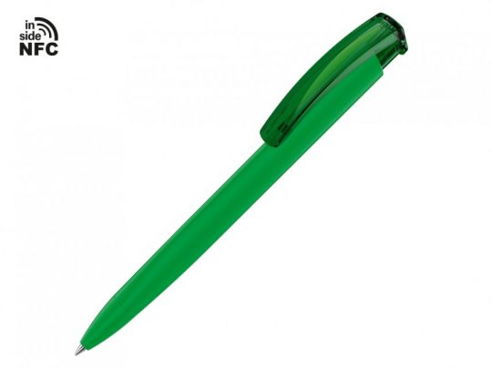 Ручка пластиковая шариковая трехгранная Trinity K transparent Gum soft-touch с чипом передачи информации NFC, арт. 023616103