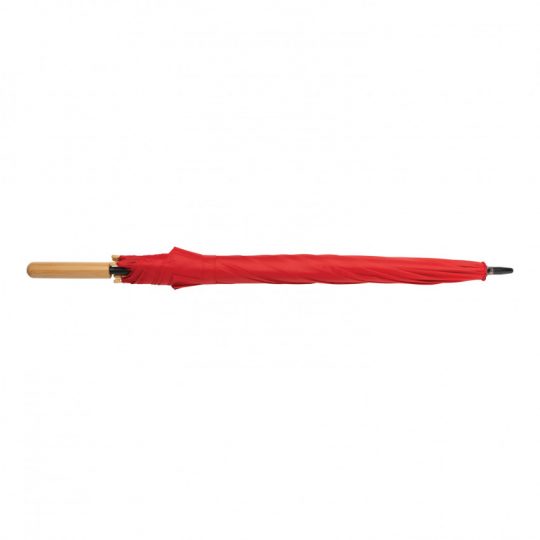 Автоматический зонт-трость с бамбуковой ручкой Impact из RPET AWARE™, 23″, арт. 023643806