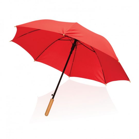 Автоматический зонт-трость с бамбуковой ручкой Impact из RPET AWARE™, 23″, арт. 023643806