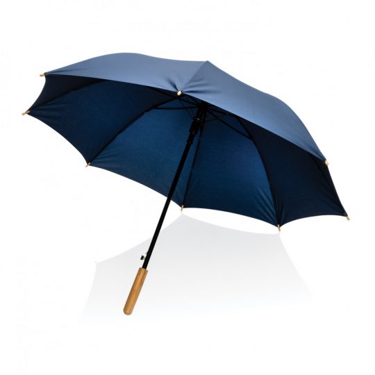 Автоматический зонт-трость с бамбуковой ручкой Impact из RPET AWARE™, 23″, арт. 023643706