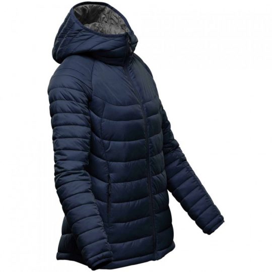 Куртка компактная женская Stavanger темно-синяя с серым, размер M
