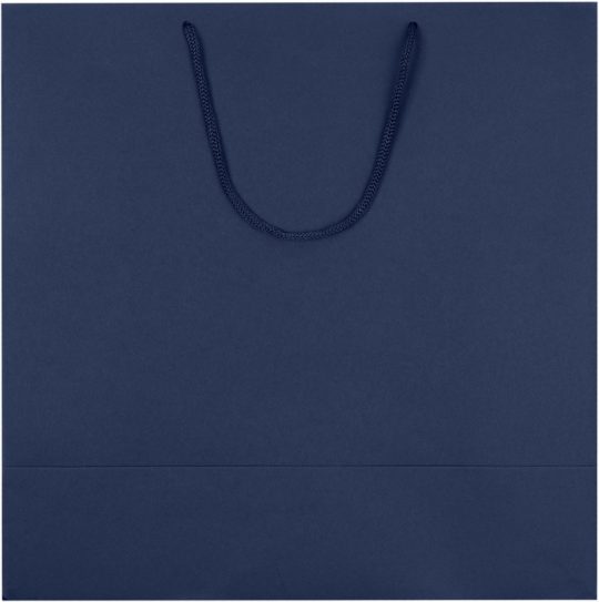 Пакет Porta, из гладкой дизайнерской бумаги Malmero 120 г/м², выдерживает вес до 4 кг большой, синий