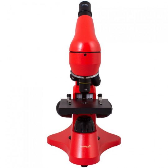 Монокулярный микроскоп Rainbow 50L с набором для опытов, красный