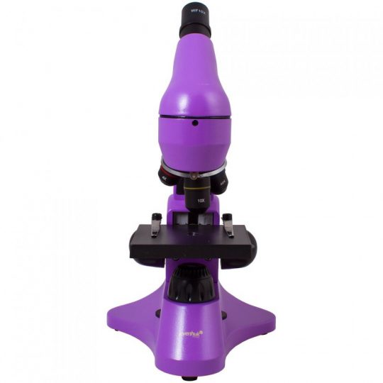 Монокулярный микроскоп Rainbow 50L с набором для опытов, фиолетовый
