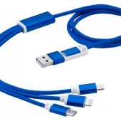 Универсальный зарядный кабель 3-в-1 с двойным входом, синий, арт. 023797703