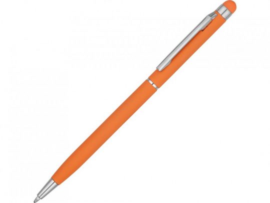 Ручка-стилус шариковая Jucy Soft с покрытием soft touch, оранжевый, арт. 023863403