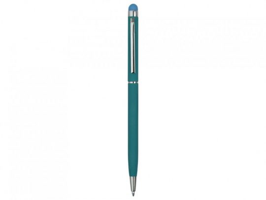 Ручка-стилус шариковая Jucy Soft с покрытием soft touch, бирюзовый, арт. 023863703