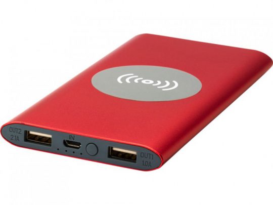 Беспроводное портативное зарядное устройство емкостью 8000 мАч Juice, красный, арт. 023845503