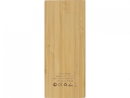Внешний аккумулятор из бамбука Bamboo, 5000 mAh, арт. 023810503