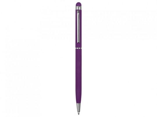 Ручка-стилус шариковая Jucy Soft с покрытием soft touch, фиолетовый, арт. 023863503
