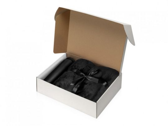 Подарочный набор с пледом, термокружкой Dreamy hygge, черный, арт. 023958203