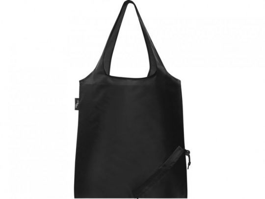 Складная эко-сумка Sabia из вторичного ПЭТ, черный, арт. 023926303