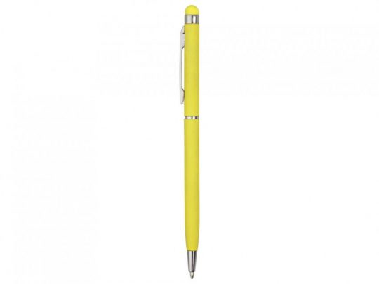 Ручка-стилус шариковая Jucy Soft с покрытием soft touch, желтый, арт. 023923003