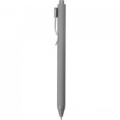 Ручк пластиковая шариковая Clip, софт-тач, серый, арт. 023960203