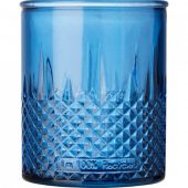 Подставка для чайной свечи из переработанного стекла Estrel, синий прозрачный, арт. 023869203