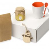 Подарочный набор с чаем, кружкой, медом и новогодней подвеской Чайная церемония, оранжевый, арт. 023923503