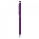 Ручка-стилус шариковая Jucy Soft с покрытием soft touch, фиолетовый, арт. 023863503