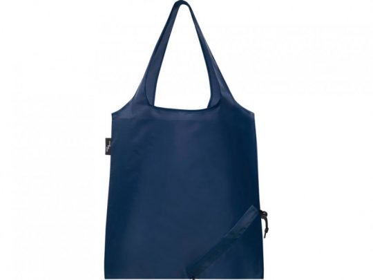 Складная эко-сумка Sabia из вторичного ПЭТ, темно-синий, арт. 023926103