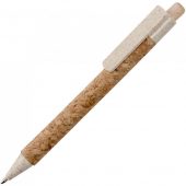 Ручка из пробки и переработанной пшеницы шариковая Mira, пробка/бежевый, арт. 023960503