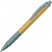 Ручка из бамбука и переработанной пшеницы шариковая Nara, бамбук/синий, арт. 023924003