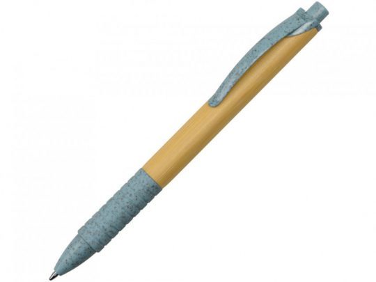 Ручка из бамбука и переработанной пшеницы шариковая Nara, бамбук/синий, арт. 023924003