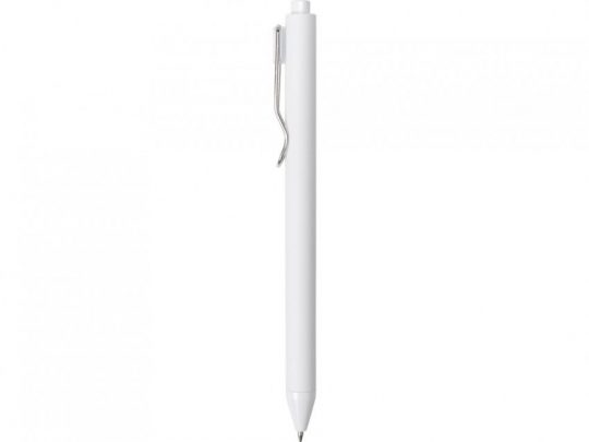 Ручк пластиковая шариковая Clip, софт-тач, белый, арт. 023960303