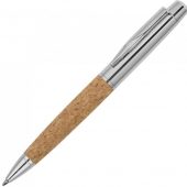 Ручка металлическая шариковая Cask, хром/бамбук, арт. 023923103