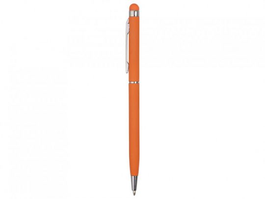 Ручка-стилус шариковая Jucy Soft с покрытием soft touch, оранжевый, арт. 023863403