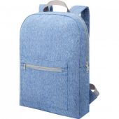 Рюкзак из переработанного хлопка и полиэстера плотностью 210 г/м² Pheebs, синий, арт. 023844203