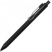 Ручк пластиковая шариковая Clip, софт-тач, черный, арт. 023960103